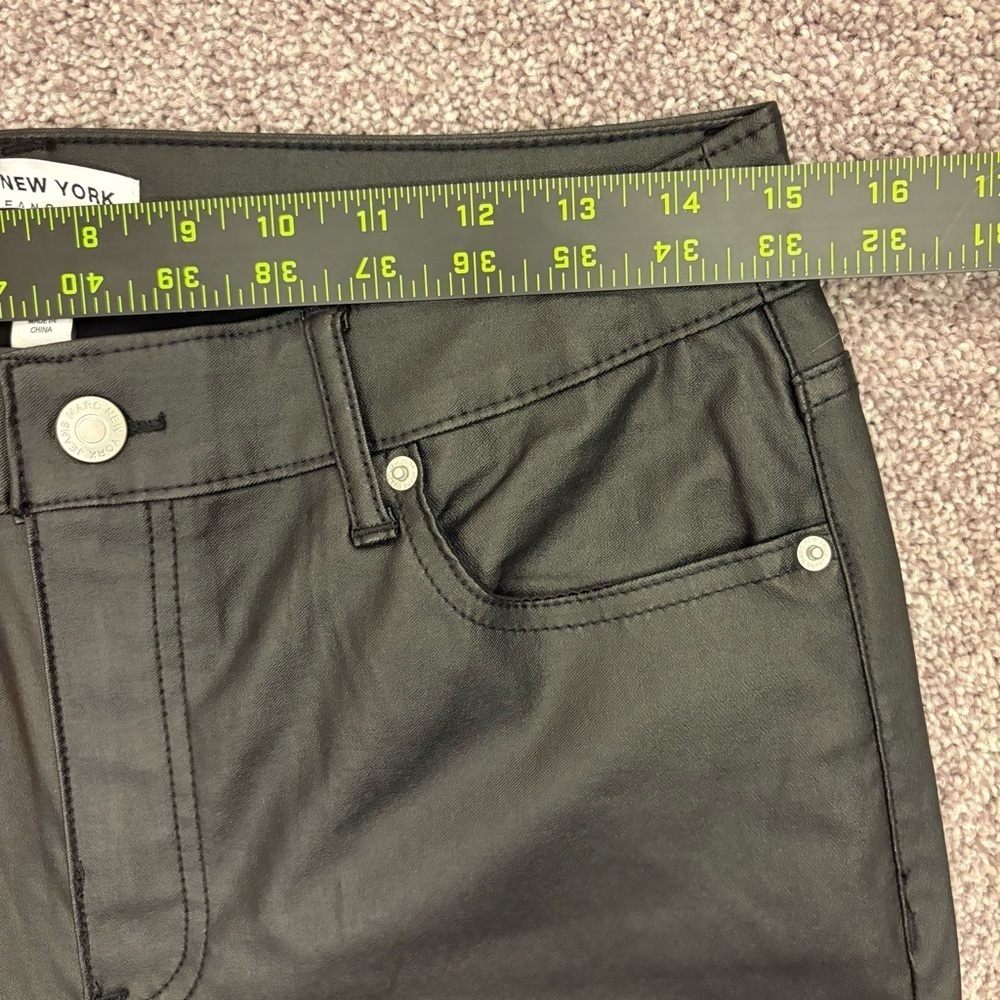 Marc New York Women's Skinny Ankle Jeans Size 12 Black Coated High Rise NWT $79 - Picture 8 of 16